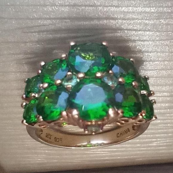 Beautiful chrome diopside ring - Picture 2 of 12